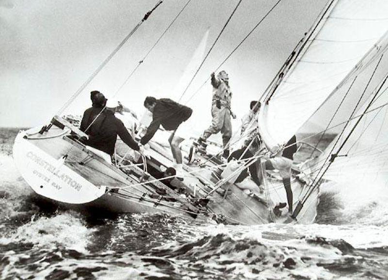 1964 America's Cup US defender 'Constellation' shows the clean deck line which created a practical working platform for the crew - photo © Rosenfel