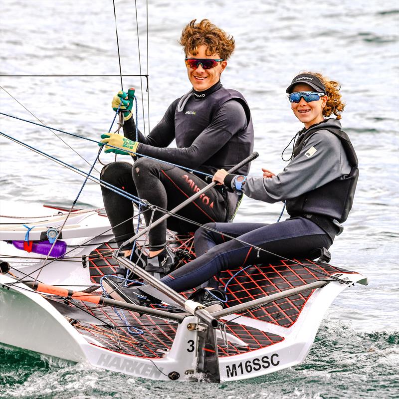 13ft Skiff Scratch winner Harken (Heidi Bates and Orlando Sadik) in the Manly 16ft Skiff Sailing Club Port Jackson Championship  - photo © SailMedia