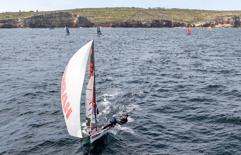 Manly 16ft Skiff Club Championship Heat 3: 13ft Skiff Winner - Heidi Bates, Orlando Sadlik - photo © SailMedia