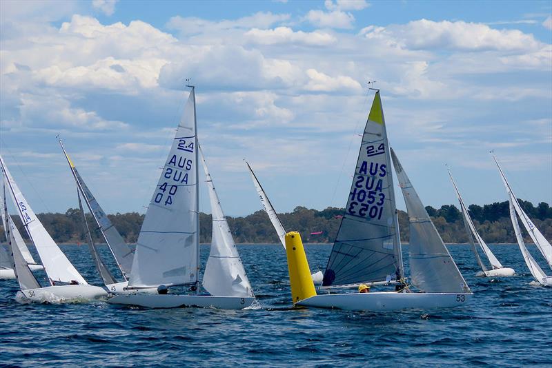 Peter Coleman AUS 1053 leading at the top mark in Race 8 - photo © Christie Arras