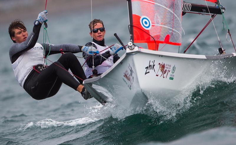 Day 1 of the Zhik 29er World Championships at Pwllheli photo copyright Robert Hajduk / www.ShutterSail.com taken at Pwllheli Sailing Club and featuring the 29er class