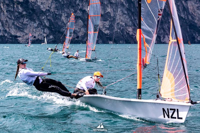 Bella Jenkins and Nicola Hume - NZL - Female Skiff - 29er - 2024 Youth World Sailing Championships - Lake Garda - Italy - July 2024 - photo © Tamborini Alessio