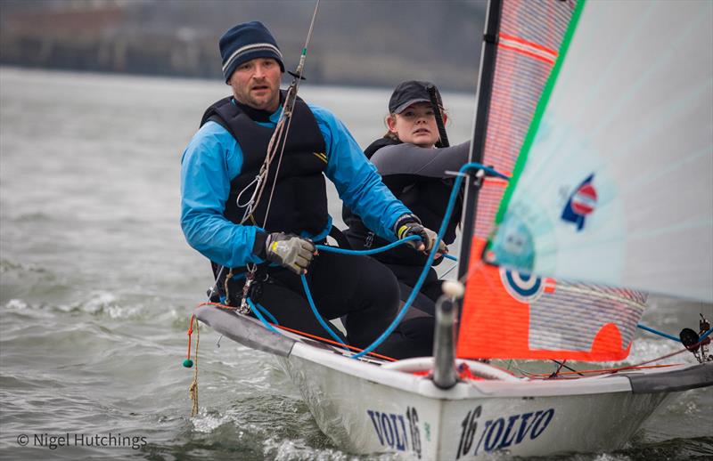 Frostbite Series at Neyland day 3 photo copyright Nigel Hutchings taken at Neyland Yacht Club and featuring the 29er class