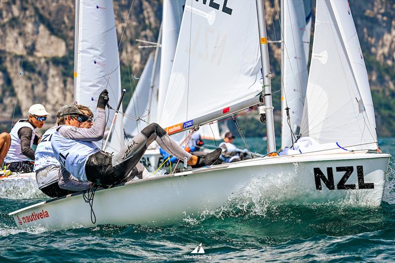 Cam Brown and Alex Norman - NZL - Male Dinghy - 420 - 2024 Youth World Sailing Championships - Lake Garda - Italy - July 2024 - photo © Martina Orsini