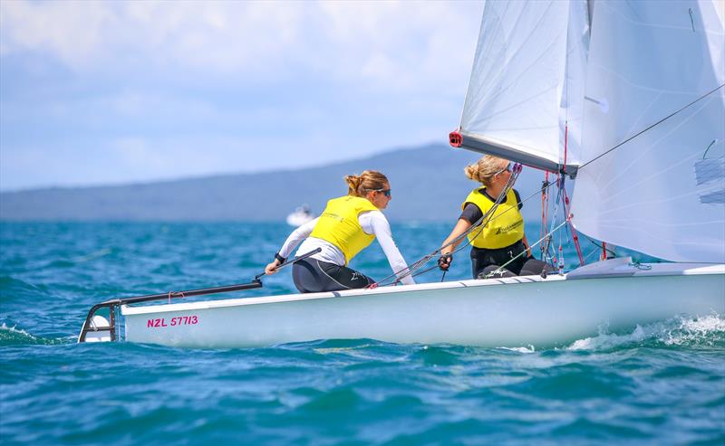 Tessa Clinton and Amelia Higson - 420 - Day 3 - Oceanbridge Sail Auckland 2025 - March 2, 2025 - photo © Jacob Fewtrell Media