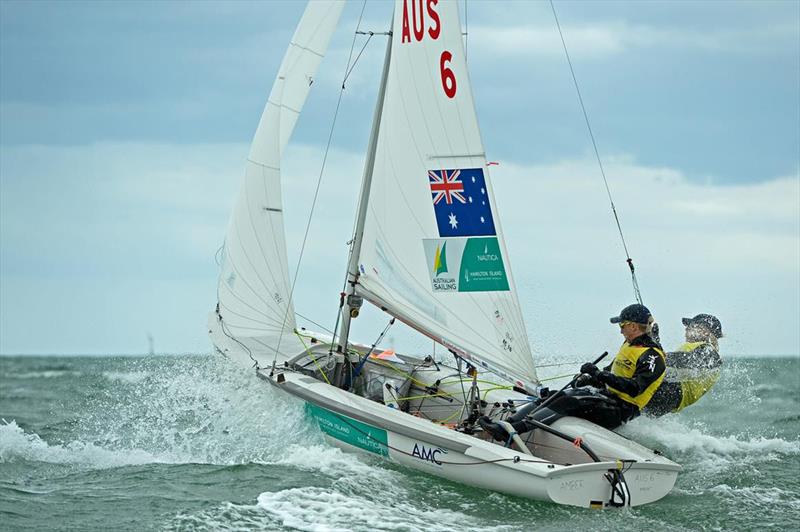 Twins Patrick and Alex Conway on day 3 of ISAF Sailing World Cup Melbourne - photo © Sport the library / Jeff Crow