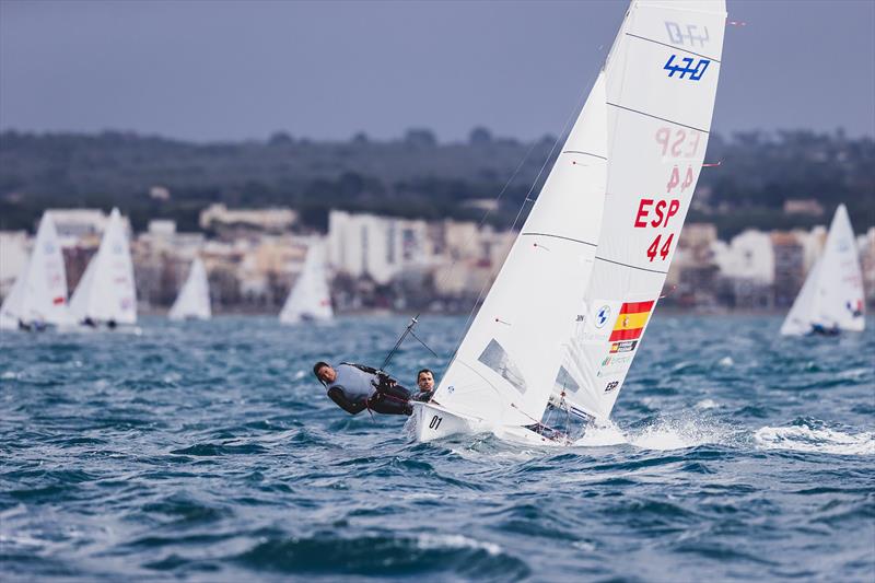 Jordi Xammar & Nora Brugman (ESP) - 470 World Championship in Llucmajor, Mallorca, Day 2 - photo © Bernardí Bibiloni / Int. 470 Class