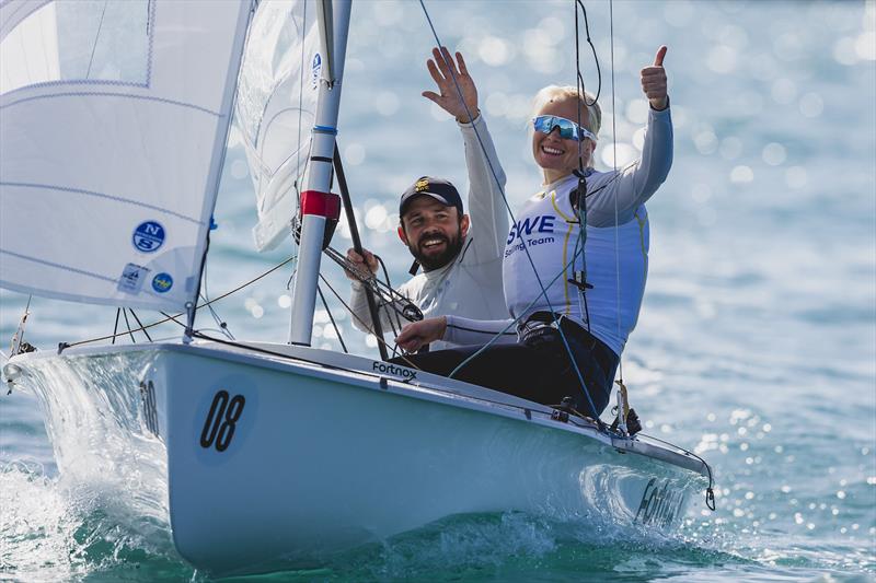 Anton Dahlberg & Lovisa Karlsson (SWE) - 470 World Championship in Llucmajor, Mallorca, Day 3 photo copyright Bernardí Bibiloni / Int. 470 Class taken at Club Nàutic S'Arenal and featuring the 470 class