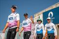 Isaac McHardie and Will McKenzie (NZL) - Silver Medalists - lead out Sean Waddilove and Robert Dickson (IRL) Mens Skiff - Paris2024 Olympic Sailing Event - Marseille - August 2, 2024 © World Sailing / Jean-Louis Carli