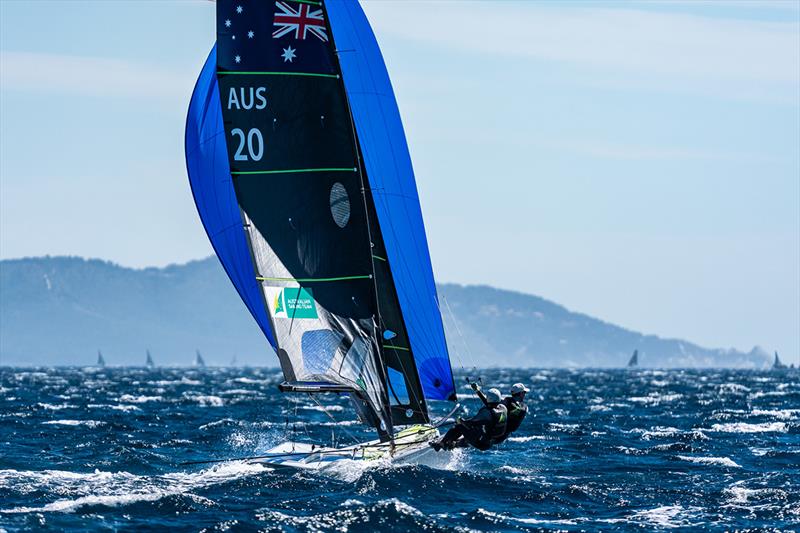 Jim Colley and Shaun Connor handling the conditions with aplomb - 2023 Hyeres Regatta - photo © Beau Outteridge / Australian Sailing Team