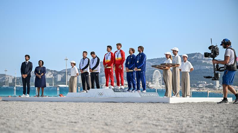  Medalists - Mens Skiff - Paris2024 Olympic Sailing Event - Marseille - August 2, 2024 - photo © World Sailing / Lloyd Images