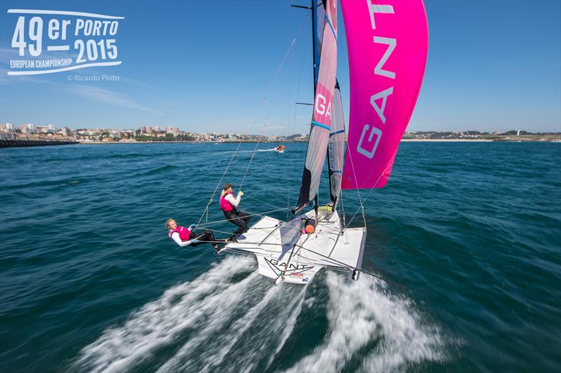 49er FX Europeans at Porto day 1 photo copyright Ricardo Pinto taken at Clube de Vela Atlântico and featuring the 49er FX class