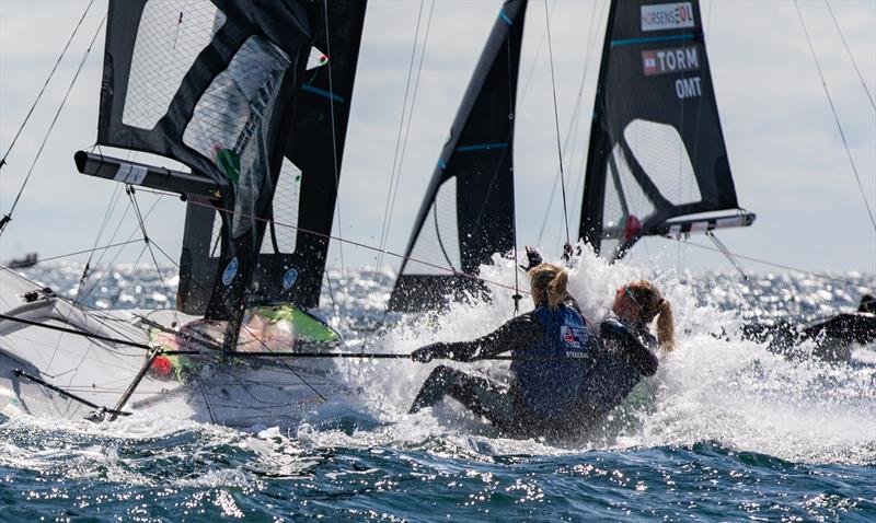 49er FX - Day 4 - European Championships - Aarhus, Denmark - July 2022 - photo © Peter Brogger