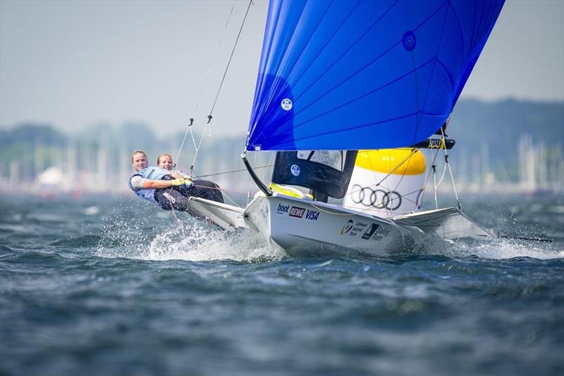 Kiel Week's 49erFX title went to locals Marla Bergmann and Hanna Wille - photo © Kiel Week / Sascha Klahn