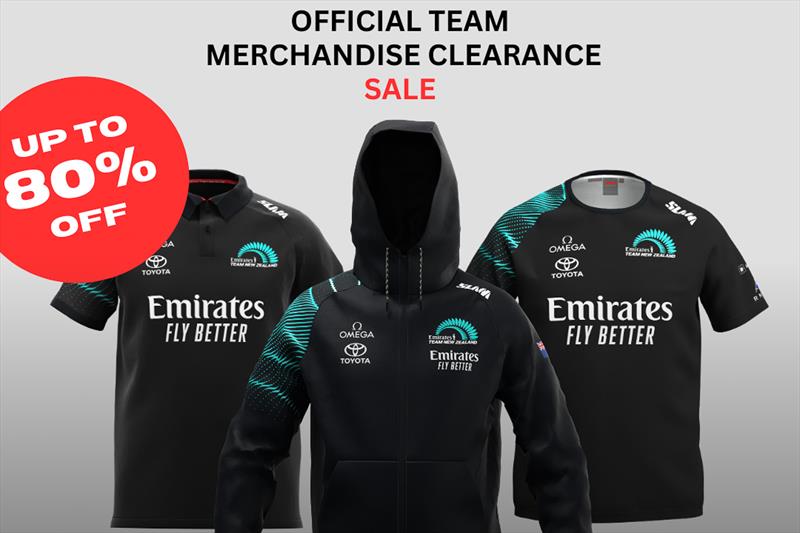 Discounts of up to 80% off, stock up on official America's Cup and Emirates Team New Zealand merchandise - Final Sale photo copyright Chloe Zara taken at Royal New Zealand Yacht Squadron and featuring the  class