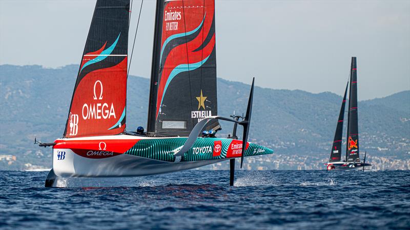 Emirates Team New Zealand -  America's Cup Practice - AC40 - Day 2 - Barcelona - September 1, 2023 photo copyright Ugo Fonolla / America's Cup taken at Royal New Zealand Yacht Squadron and featuring the AC40 class