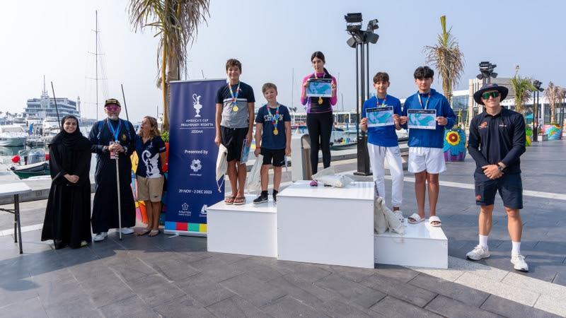 Jeddah Yacht Club Academy get racing as well - Day 2 - Preliminary Regatta - Jeddah, Saudi Arabia - December 1, 2023 - photo © Ian Roman / America's Cup