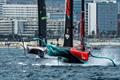 Emirates Team NZ leads INEOS Britannia in Race 1 of the 37th America's Cup - Barcelona - October 12, 2024