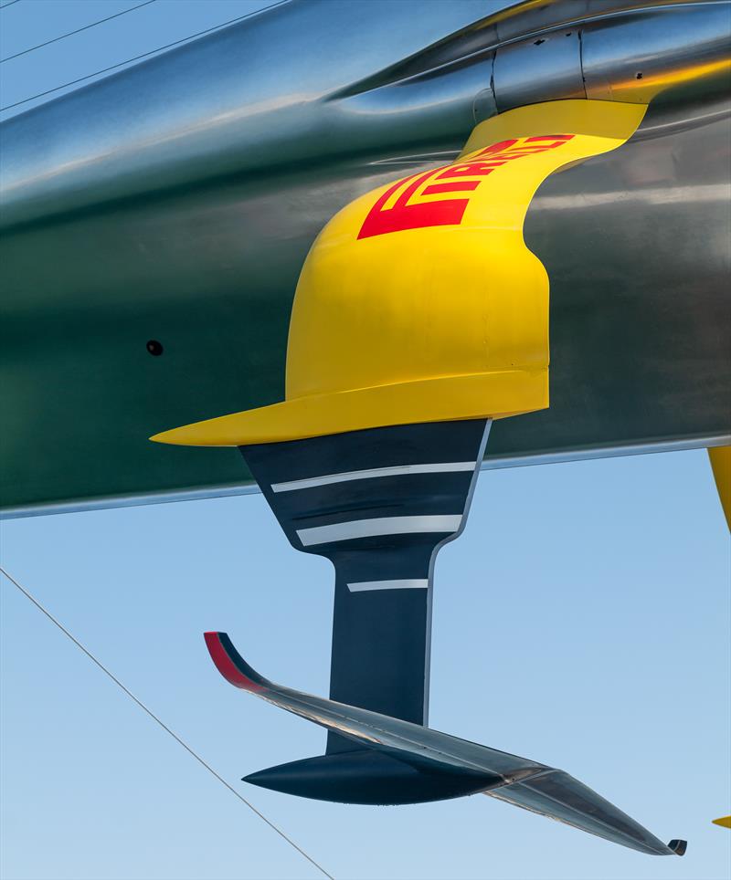 Foil arm spike - Luna Rossa - AC75 - Day 29 - June 18, 2024 - Barcelona - photo © Job Vermeulen / America's Cup