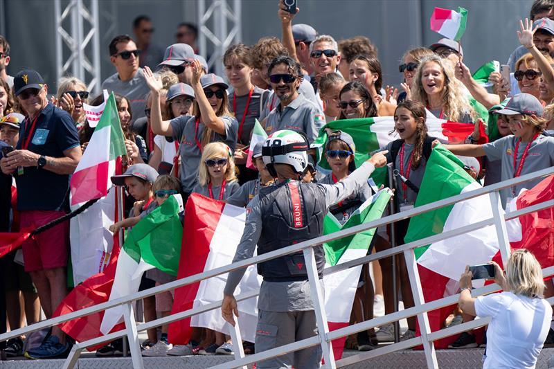 Luna Rossa departure - Louis Vuitton Cup - Day 1 - Barcelona - August 29, 2024 - photo © Ian Roman / America's Cup