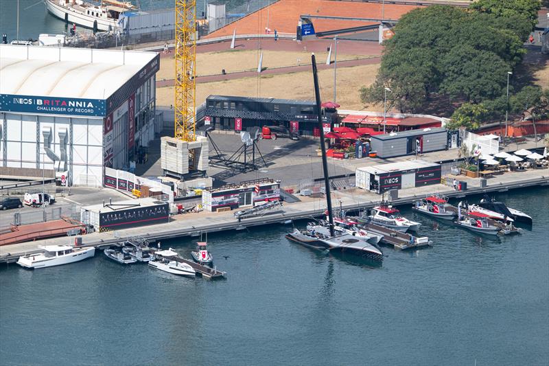 INEOS Britannia base - Louis Vuitton Cup - Day 1 - Barcelona - August 29, 2024 - photo © Ricardo Pinto / America's Cup