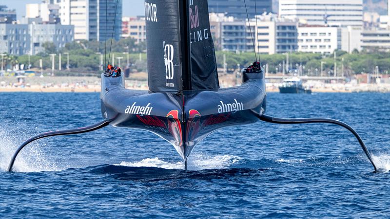 Alinghi Red Bull Racing - Louis Vuitton Cup - Day 2 - Barcelona - August 30, 2024 photo copyright Ricardo Pinto / America's Cup taken at Real Club Nautico de Barcelona and featuring the AC75 class