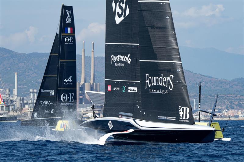 Orient Express Racing Team vs. New York Yacht Club American Magic on Louis Vuitton Cup Round Robin 1 Day 3 - photo © Ian Roman / AmericasCup