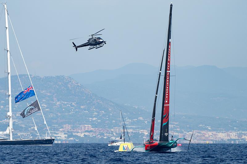 Emirates Team New Zealand - Louis Vuitton Cup - Day 3 - Barcelona - August 31, 2024 photo copyright Ian Roman / America's Cup taken at Real Club Nautico de Barcelona and featuring the AC75 class