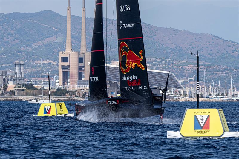 Alinghi Red Bull Racing - Louis Vuitton Cup - Day 3 - Barcelona - August 31, 2024 photo copyright Ian Roman / America's Cup taken at Real Club Nautico de Barcelona and featuring the AC75 class