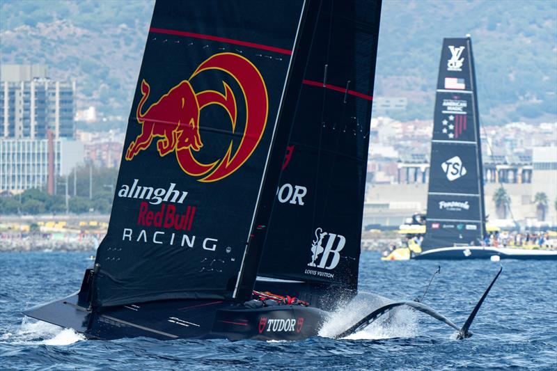 Alinghi Red Bull Racing - Louis Vuitton Cup - Day 3 - Barcelona - August 31, 2024 photo copyright Ian Roman / America's Cup taken at Real Club Nautico de Barcelona and featuring the AC75 class