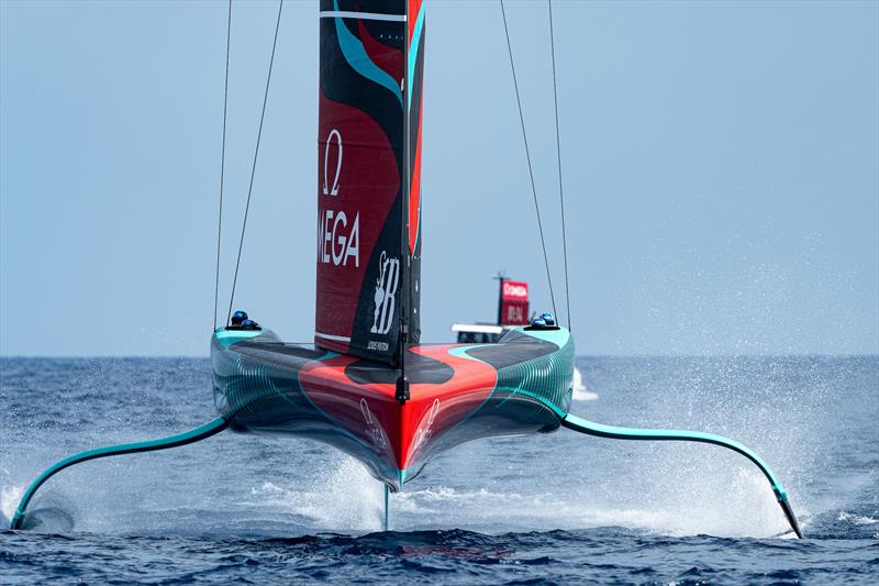 Emirates Team New Zealand - Louis Vuitton Cup - Day 3 - Barcelona - August 31, 2024 photo copyright Ian Roman / America's Cup taken at Real Club Nautico de Barcelona and featuring the AC75 class