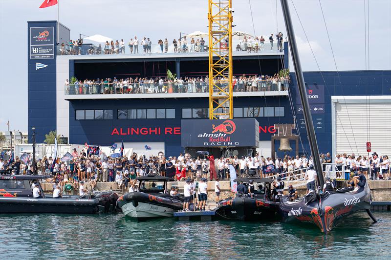 Alinghi Red Bull Racing - Louis Vuitton Cup - Day 3 - Barcelona - August 31, 2024 photo copyright Ian Roman / America's Cup taken at Real Club Nautico de Barcelona and featuring the AC75 class