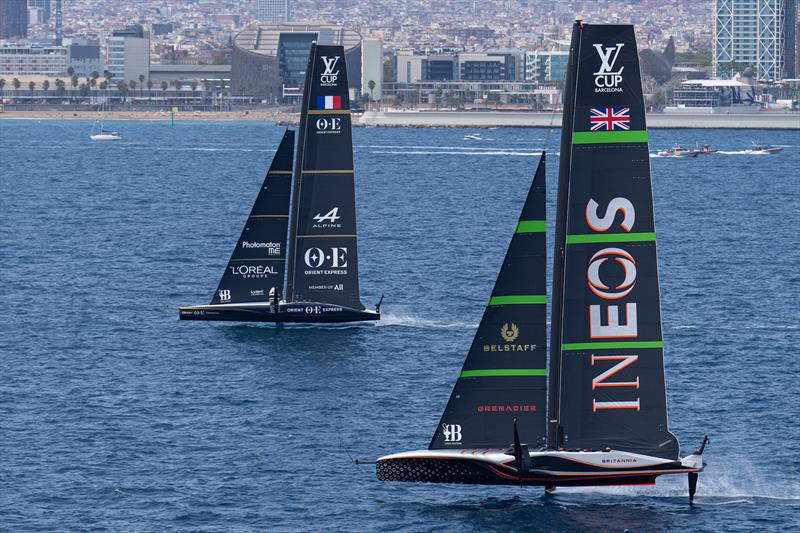 INEOS Britannia vs. Orient Express Racing Team on Louis Vuitton Cup Round Robin 1 Day 4 - photo © Ian Roman / AmericasCup