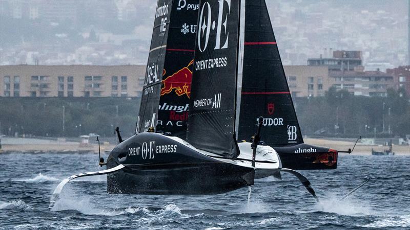 Orient Express and Alinghi Red Bull Racing- Race 16 - Day 5 - Round Robin 2 - Louis Vuitton Cup - September 3, 2024 - Barcelona - photo © Ian Roman / America's Cup