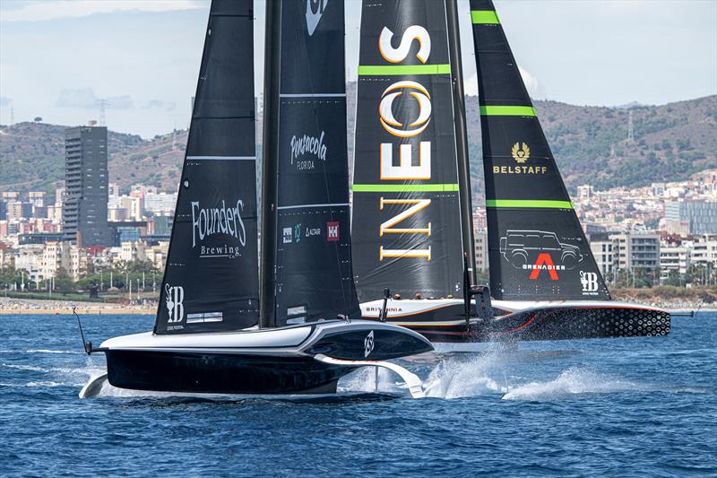 INEOS Britannia and American Magic - Race 18, Day 5 - Round Robin 2 - Louis Vuitton Cup - September 5, 2024 - photo © Ricardo Pinto / America's Cup