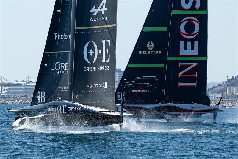 Orient Express and INEOS Britannia - Day 9 - Round Robin 2 - Louis Vuitton Cup - September 9, 2024 - photo © Ricardo Pinto / America's Cup