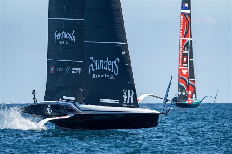 Emirates Team New Zealand vs. New York Yacht Club American Magic on Louis Vuitton Cup Round Robin Day 9 - 9th September 2024 - photo © Ricardo Pinto / America's Cup