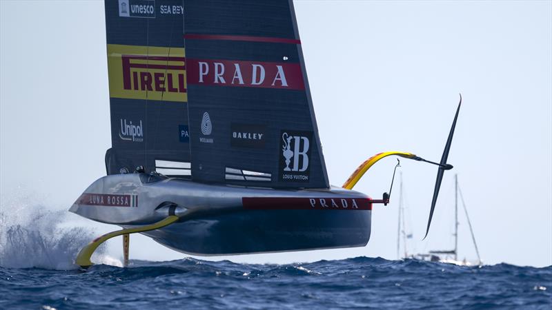 Luna Rossa Prada Pirelli vs. New York Yacht Club American Magic on Louis Vuitton Cup Semi-Finals Day 2 - 15th September 2024 photo copyright David Maynard / www.alleycatphotographer.com taken at  and featuring the AC75 class