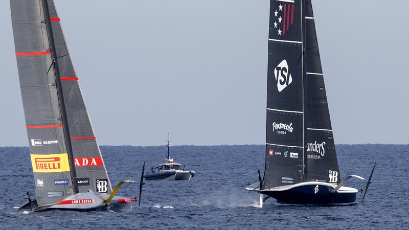 Luna Rossa Prada Pirelli vs. New York Yacht Club American Magic on Louis Vuitton Cup Semi-Finals Day 3 - 16th September 2024 photo copyright David Maynard / www.alleycatphotographer.com taken at  and featuring the AC75 class