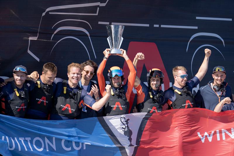 INEOS Britannia win the Louis Vuitton Cup photo copyright Ian Roman / America's Cup taken at  and featuring the AC75 class