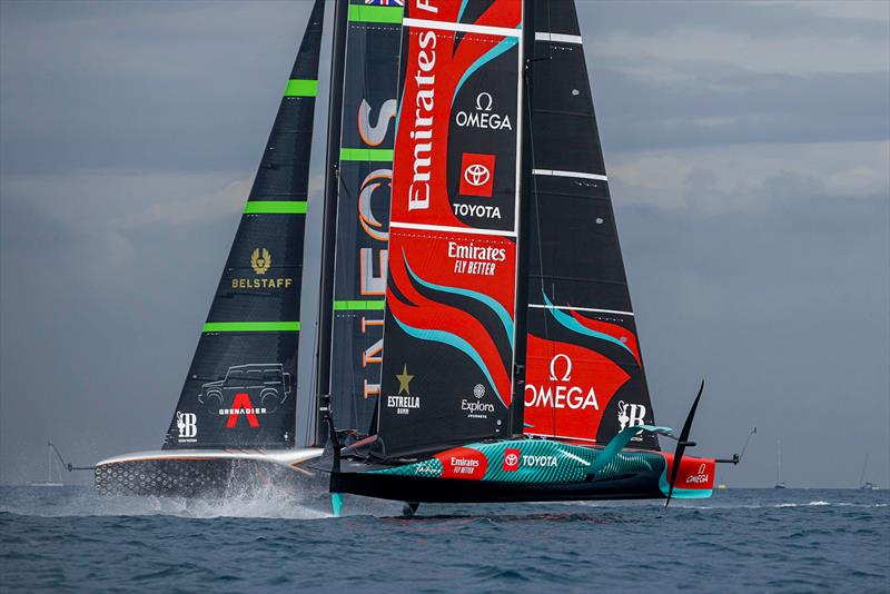 Louis Vuitton 37th America's Cup, Race Day 1 - October 12, .2024 photo copyright Job Vermeulen taken at Royal New Zealand Yacht Squadron and featuring the AC75 class