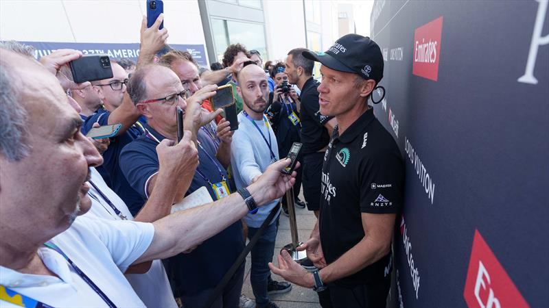 Nathan Outteridge - Co-Helm - Emirates Team NZ - Day 4 - America's Cup - October 16, 2024 - photo © Ian Roman / America's Cup