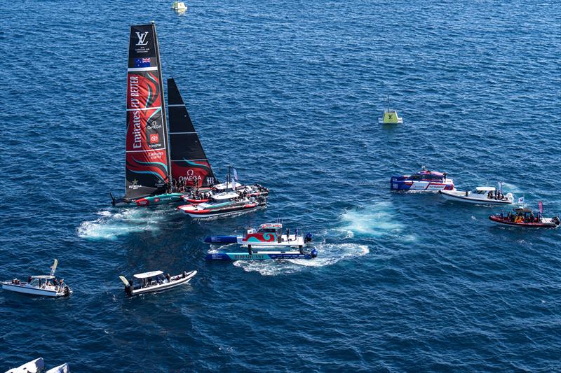 Emirates Team New Zealand win the Louis Vuitton 37th America's Cup Barcelona photo copyright Ian Roman / America's Cup taken at  and featuring the AC75 class