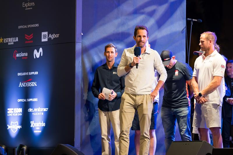 Ben Ainslie at the Louis Vuitton 37th America's Cup Barcelona prize giving photo copyright Ricardo Pinto / America's Cup taken at  and featuring the AC75 class