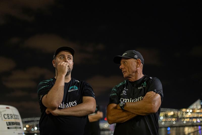 Emirates Team New Zealand design and shore crews work around the clock to repair their AC75 raceboat damaged on Thursday - August 31, 2024 - Barcelona photo copyright Emirates Team NZ taken at Royal New Zealand Yacht Squadron and featuring the ACC class