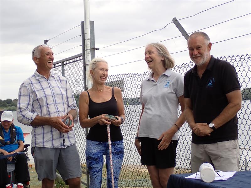 Lynne and Stuart Swann – winners of the 2-person 3.03 class during the UK Hansa TT at the Woolverstone Project  photo copyright Andy Beharrell & Dot Steeds taken at  and featuring the Hansa class