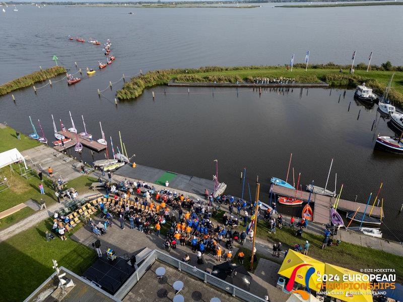 Opening ceremony - Hansa European Championships at Sneek, Netherlands photo copyright Eize Hoekstra / www.eize.nl taken at Royal Yacht Club Sneek and featuring the Hansa class