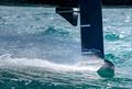 The detachable foil tip breaks the surface - Armstrong Foils has partnered with SailGP to be the Official Foil Tip Manufacturer of SailGP