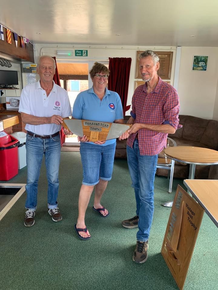 Team B (Tim D, Elaine L, Andrew P) win the Team Trophy in the British Moth Nationals at Hollowell photo copyright BMBA taken at Hollowell Sailing Club and featuring the British Moth class