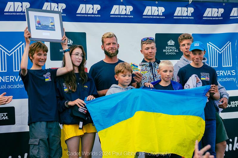 Ukraine team take 2nd, 9th and 14th in the ABP Cadet class World Championship in Plymouth - photo © Paul Gibbins Photography